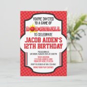 Dodgeball Birthday Uitnodiging | Dodge Ball Invite (Staand voorkant)