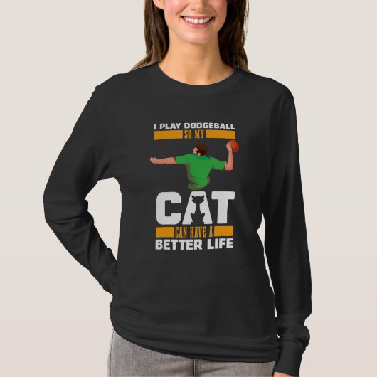 Dodgeball Cat Team Player Dodgeball T-shirt (Voorkant)