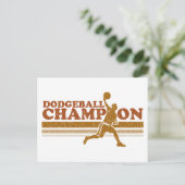 Dodgeball Champion Briefkaart (Staand voorkant)