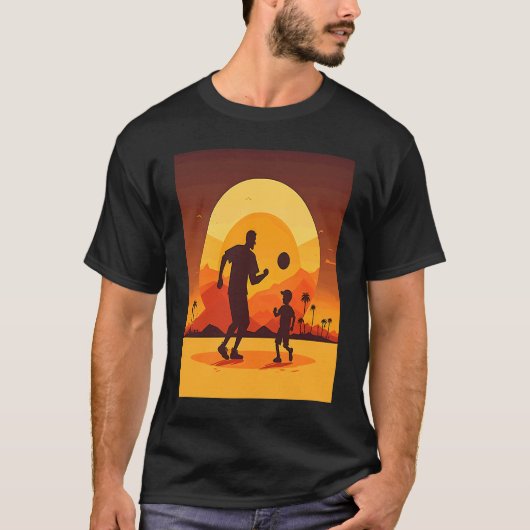 Dodgeball Champion Dad And Child Playing Dodgeball T-shirt (Voorkant)