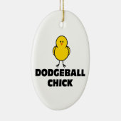 Dodgeball Chick Keramisch Ornament (Rechts)