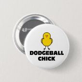 Dodgeball Chick Ronde Button 5,7 Cm (Voorkant /achterkant)