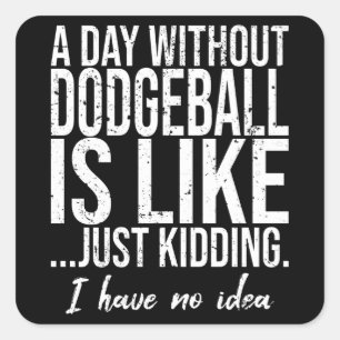 Dodgeball grappig cadeidee voor sport vierkante sticker