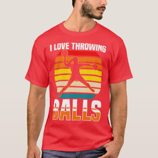 Dodgeball Ik hou van het gooien van ballen T-shirt