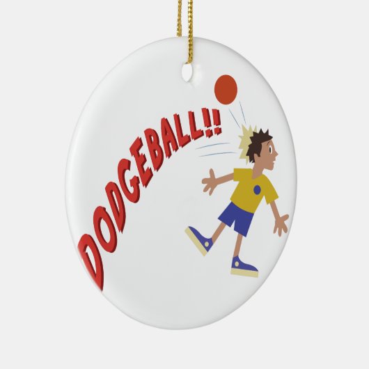 Dodgeball Keramisch Ornament (Rechts)