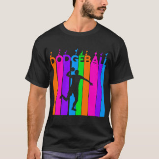 Dodgeball met kleurrijke regenboog bubbels t-shirt