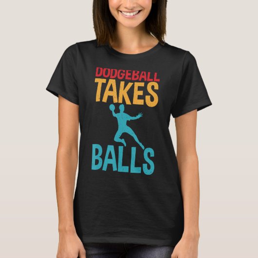 Dodgeball neemt afdruk-tekst met Dodgeball T-shirt (Voorkant)