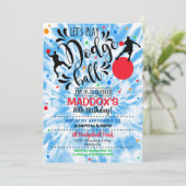 DodgeBall Party Uitnodiging Boy Dodge Ball Uitnodi (Staand voorkant)