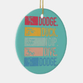 Dodgeball Player Ball Game Dodgeballer Dodge Duck Keramisch Ornament (Rechts)
