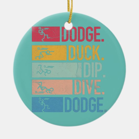 Dodgeball Player Ball Game Dodgeballer Dodge Duck Keramisch Ornament (Voorkant)