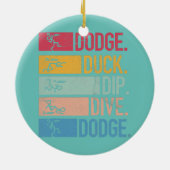 Dodgeball Player Ball Game Dodgeballer Dodge Duck Keramisch Ornament (Achterkant)