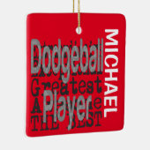 Dodgeball Player Extraordinaire CUSTOM Keramisch Ornament (Rechts)