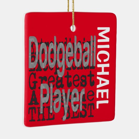 Dodgeball Player Extraordinaire CUSTOM Keramisch Ornament (Rechts)