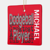 Dodgeball Player Extraordinaire CUSTOM Keramisch Ornament (Links)
