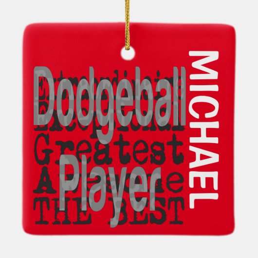 Dodgeball Player Extraordinaire CUSTOM Keramisch Ornament (Achterkant)