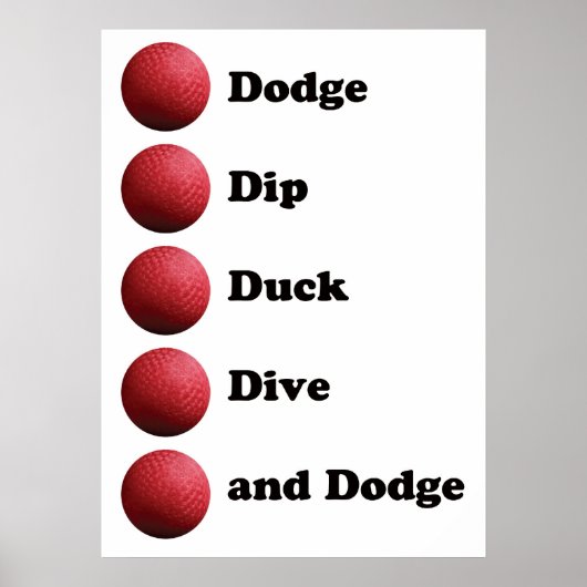 Dodgeball-poster Poster (Voorkant)
