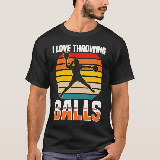 Dodgeball Quote I Love Throwing Balls Dodgeball T-shirt (Voorkant)