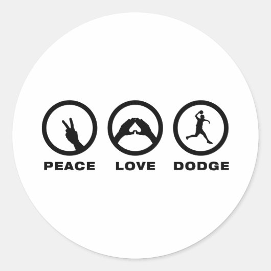 Dodgeball Ronde Sticker (Voorkant)