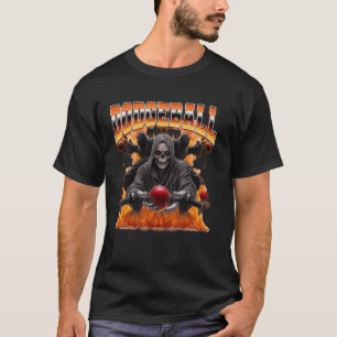 Dodgeball Speler Grim Reaper 90s Bootleg Stijl T-shirt