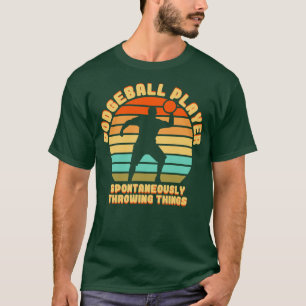 Dodgeball speler spontaan gooien dingen t-shirt