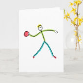 Dodgeball Stickman Kaart (Gele Bloem)