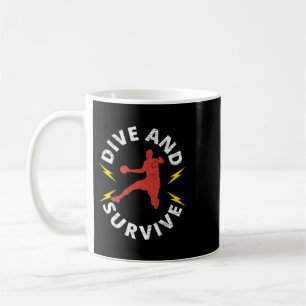 Dodgeball Team Player Ball Games duiken en overlev Koffiemok