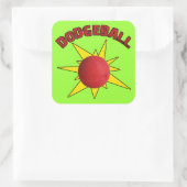Dodgeball Vierkante Sticker (Tas)