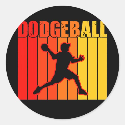  dodgeball voor mannen Kinder dodgeball Ronde Sticker (Voorkant)