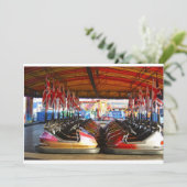 Dodgem Bumper Car Invitations Kaart (Staand voorkant)