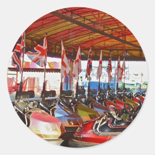 Dodgem Cars Funfair Ride Stickers (Voorkant)