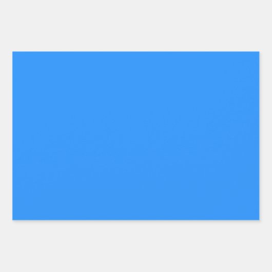 Dodger Blue effen kleur | Klassiek | Elegant Inpakpapier Vel (Voorkant)