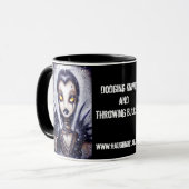 Dodging Knives en Throwing Bullets mok (Voorkant links)