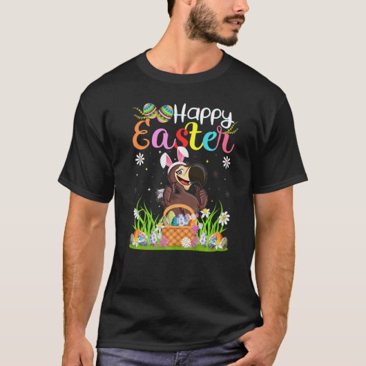 Dodo Bird Bunny Egg Hunting Funny Dodo Happy Easte T-shirt (Voorkant)
