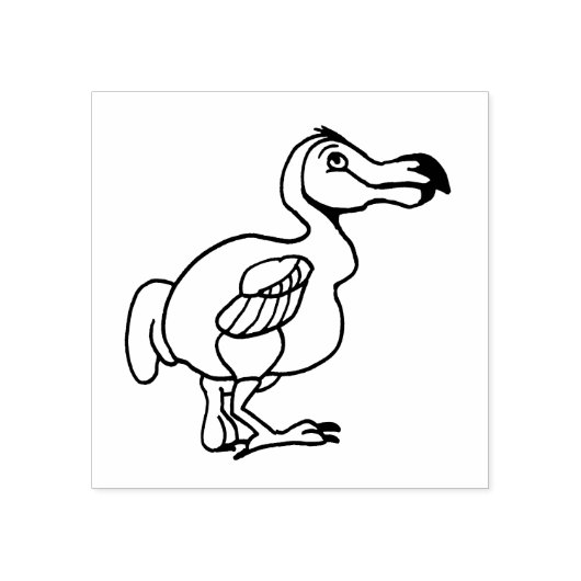 Dodo Bird Cartoon Rubberstempel (Afrduk)