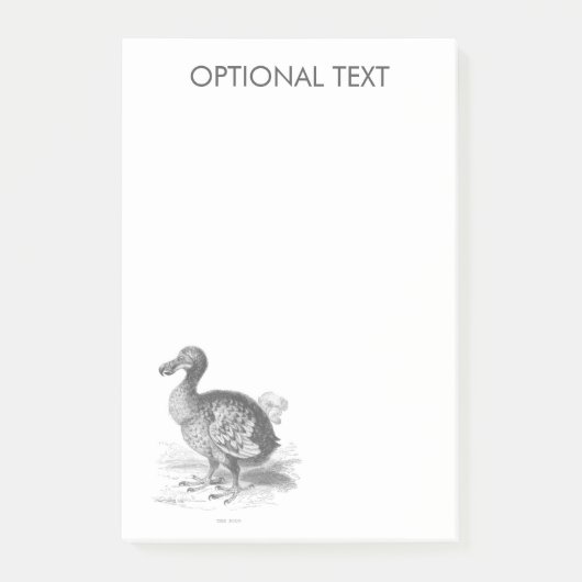 Dodo Bird Illustration Post-it® Notes (Voorkant)