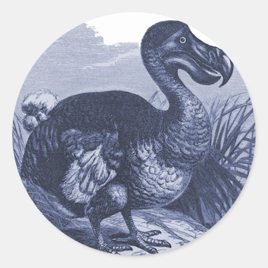 Dodo Bird Ronde Sticker (Voorkant)