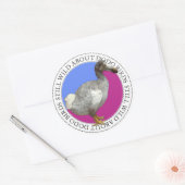 Dodo Bird Ronde Sticker (Envelop)