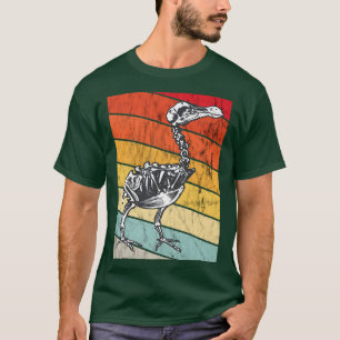 Dodo Bird Skeleton Dronte Bird  Retro Sunse T-shirt