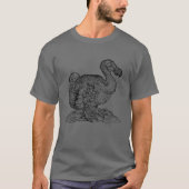 Dodo Bird Tekening  Retro T-shirt (Voorkant)