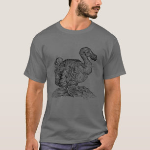 Dodo Bird Tekening  Retro T-shirt