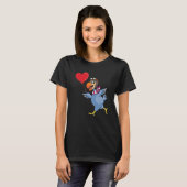Dodo Bird With Heart Balloon Valentines Day Love B T-shirt (Voorkant volledig)