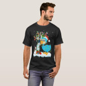Dodo Bird Xmas Tree Lighting Santa Hat Dodo Christ T-shirt (Voorkant volledig)