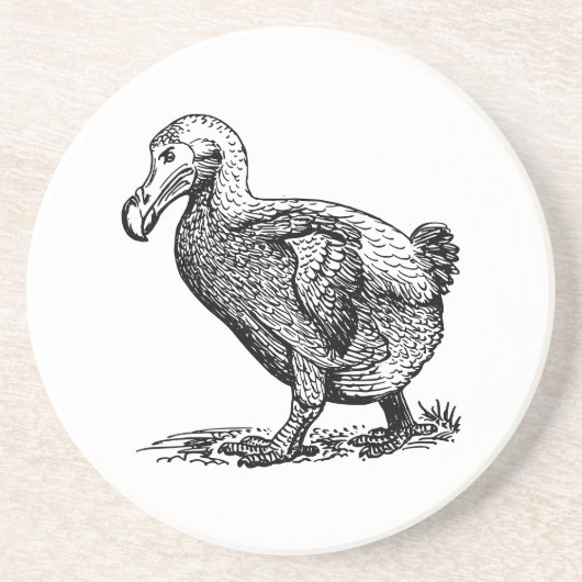 Dodo Bird Zandsteen Onderzetter (Voorkant)