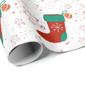 Dodo Craft Studio Schattig Kerstmuts Kerstmis. Cadeaupapier (Rol Hoek)