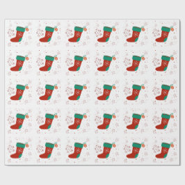Dodo Craft Studio Schattige Kerst Kous Holiday. Cadeaupapier