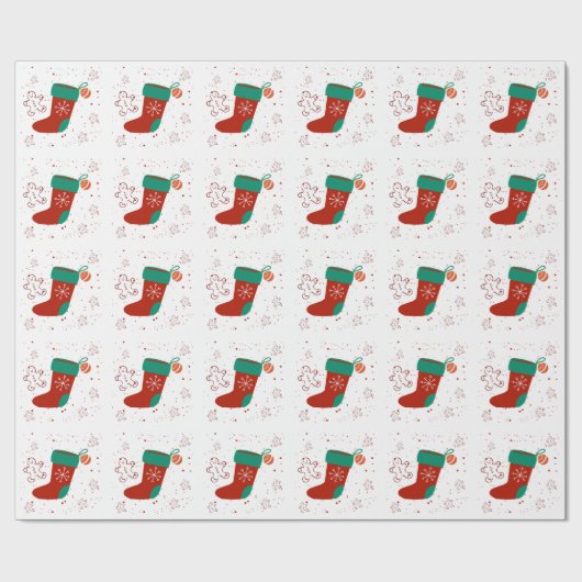 Dodo Craft Studio Schattige Kerst Kous Holiday. Cadeaupapier (Vlak)