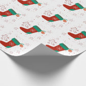 Dodo Craft Studio Schattige Kerst Kous Holiday. Cadeaupapier (Hoek)