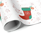 Dodo Craft Studio Schattige Kerst Kous Holiday. Cadeaupapier (Rol Hoek)