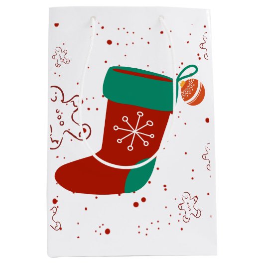 Dodo Craft Studio Schattige Kerst Kous Holiday. Medium Cadeauzakje (Voorkant)