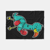 Dodo doet aan boksen fleece deken (Voorkant (Horizontaal))
